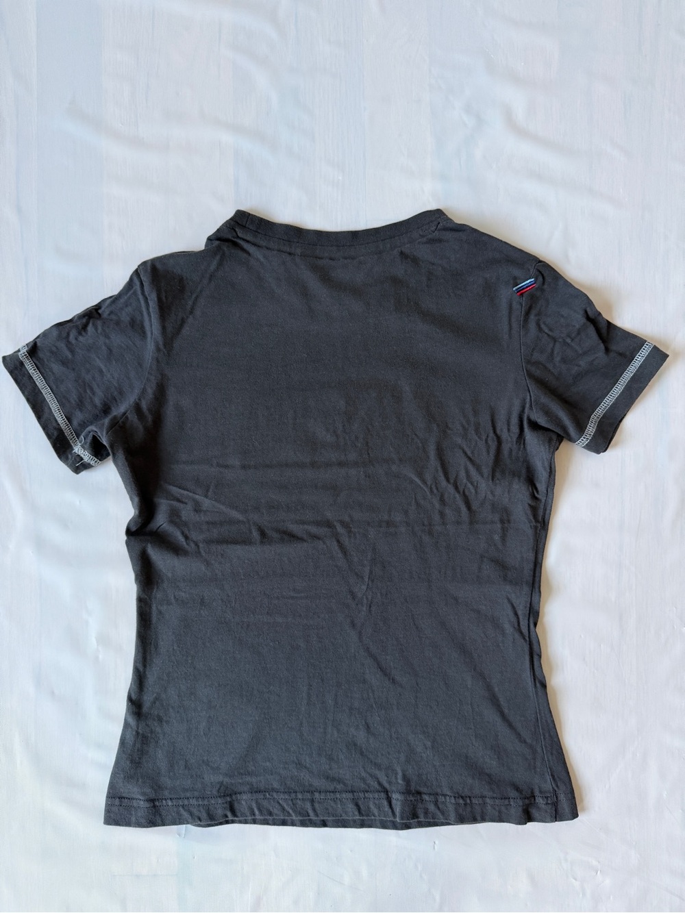 BMW M Motorsport T-shirt dark gray silver studs M-stripe logo Junior M - Picture 3 of 6
